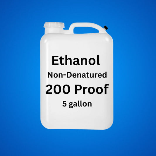 Ethanol Absolute, 5 gallon, 200 Proof, Non-Denatured, Tax-Paid, 5 gal HDPE