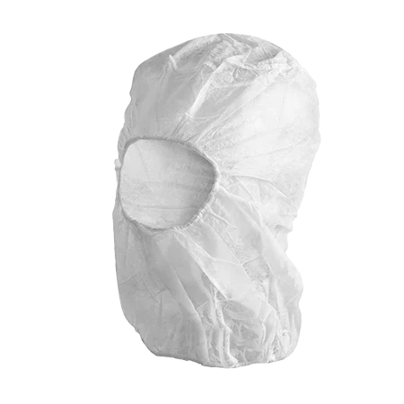 Disposable White Balaclavas - 1 case of 500 balaclavas (100/bag x 5)