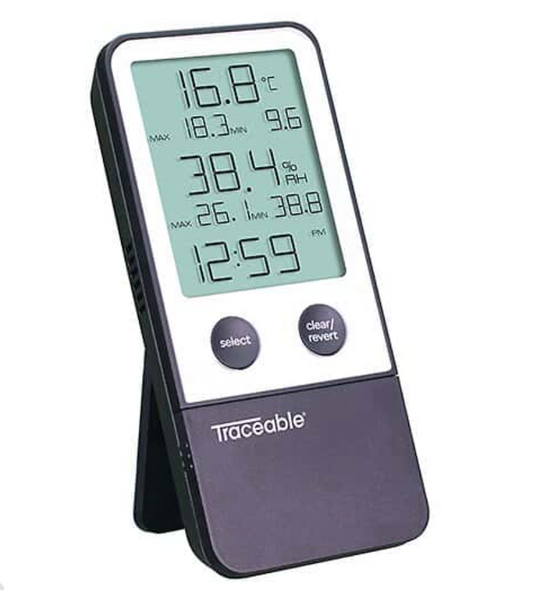 Traceable Thermohygrometer with Clock