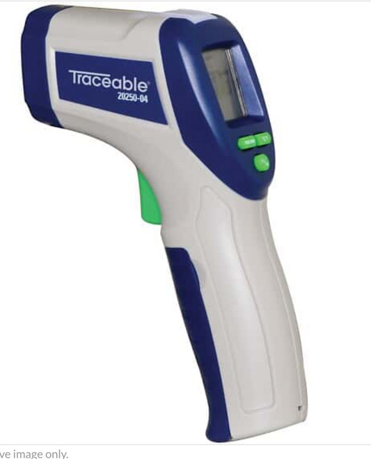 Traceable Infrared Thermometer with Fixed Emissivity, 10:1