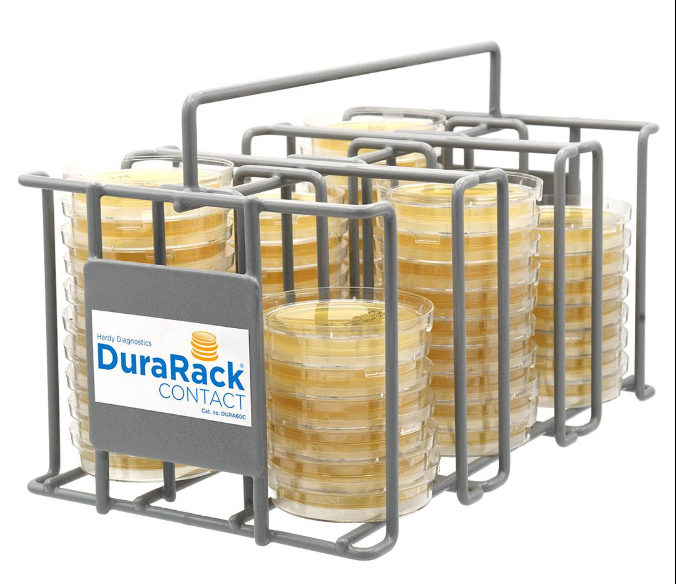 DuraRack®, Metal Contact Plate Rack, for 15x65mm Contact Plates, Holds 60 Plates