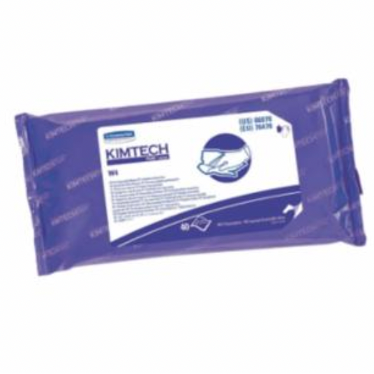 Non-Sterile Wipes, Kimtech Pure* W4 Pre-Saturated 70% IPA Wipes, White, 9in W x 11in L, 10 packs