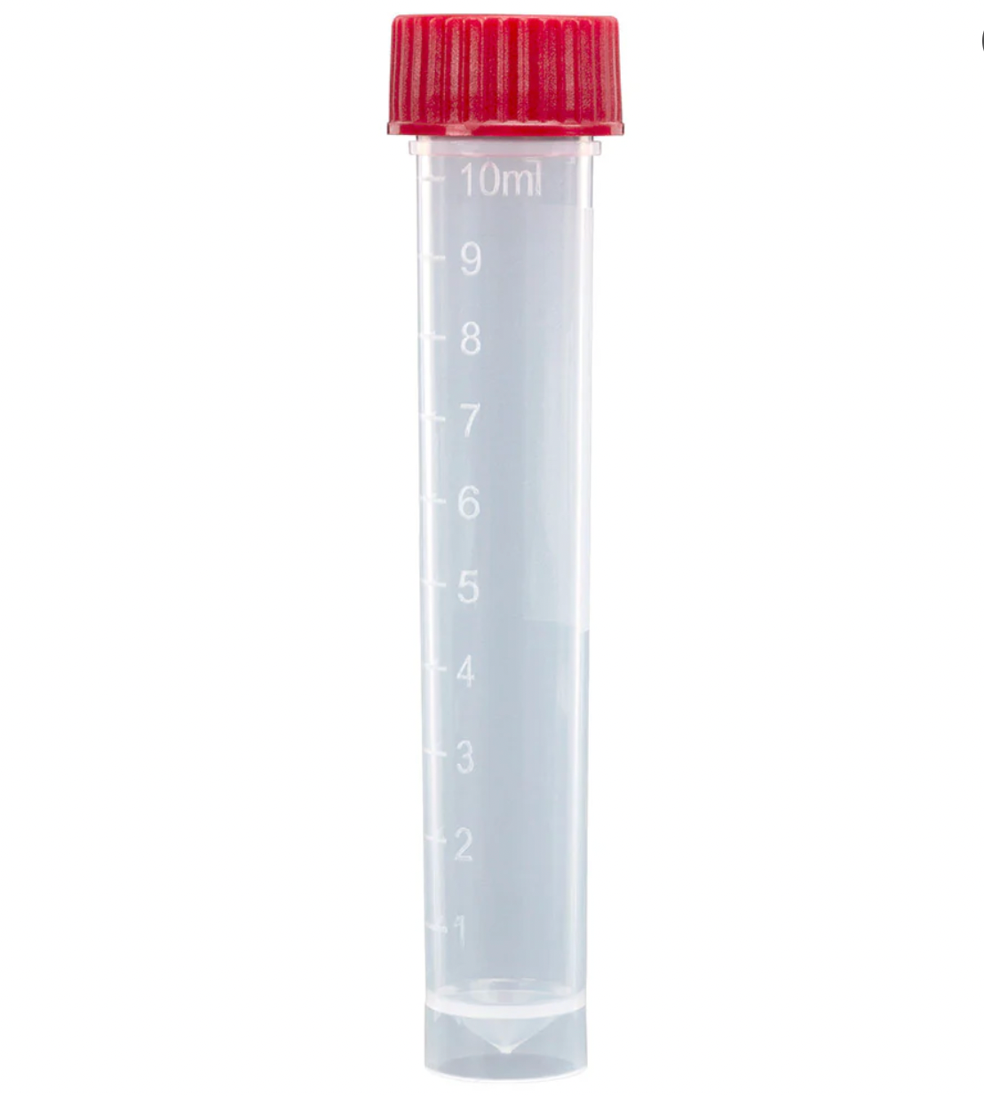 Non-Sterile 10mL Transport Tube Cap, PP, Self-Standing, Conical Bottom (Case of 1000), Choose Cap Color