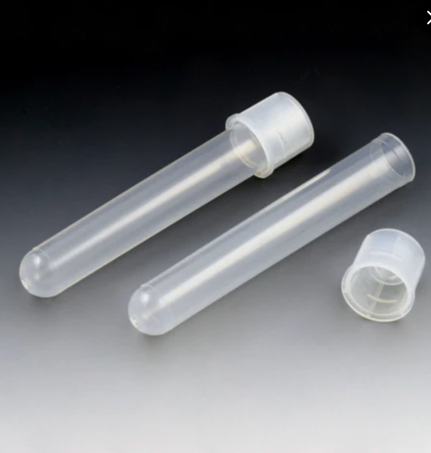 Sterile Culture Tube, 17 × 100 mm (15 mL), PS, Attached Dual-Position Cap (Case of 500)