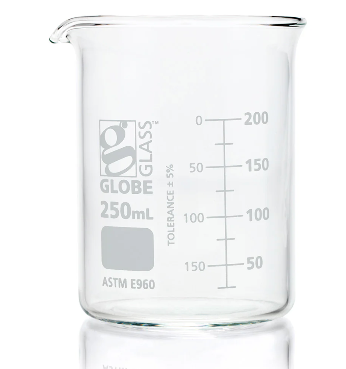 Glass Beakers, Low Form, Globe Scientific Glass Griffin Beakers, 10 mL–1000 mL, Case Qty