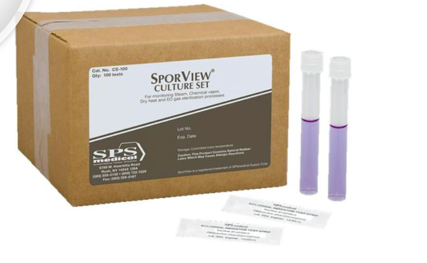 SporeView Bio-Indicator for Steam, Dry Heat, and EO Gas Sterilization. 100/box