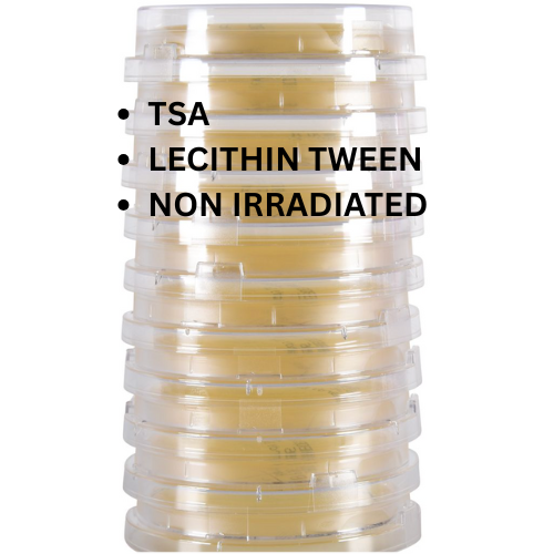 Hardy Diagnostics P34 Contact Plate – TSA w/ Lecithin & Tween, USP 797, Non-Irradiated (Non-Aseptic Areas), 10 plates