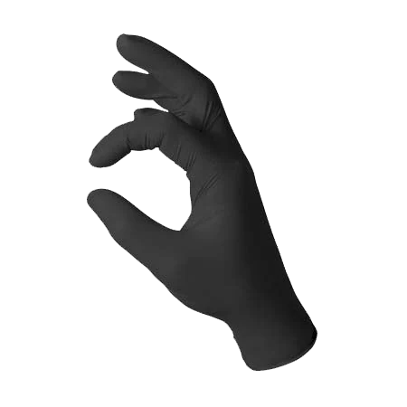 Visible 6mil Black Nitrile Gloves - 1 case of 1,000 gloves (100/box x 10)