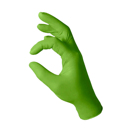Visible 6mil Green Nitrile Gloves - 1 case of 1,000 gloves (100/box x 10)