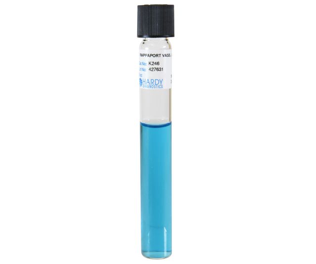 Rappaport Vassiliadis (RV) Broth, USP, 10mL Fill, 16x125mm Glass Tube, 20 per package