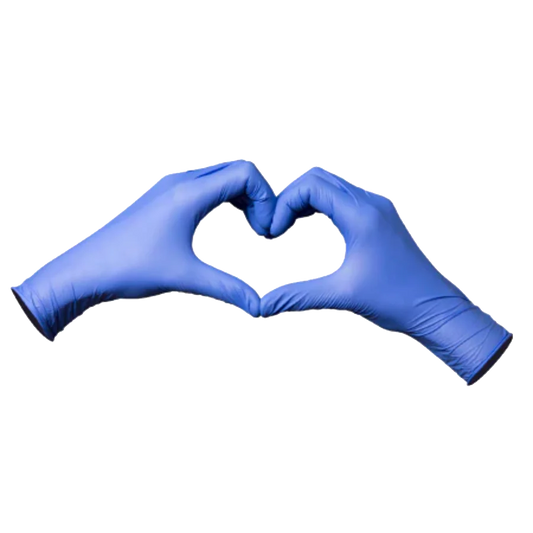 Sensitive 4mil Blue Nitrile Exam Gloves - 1 case of 1,000 gloves (100/box x 10)