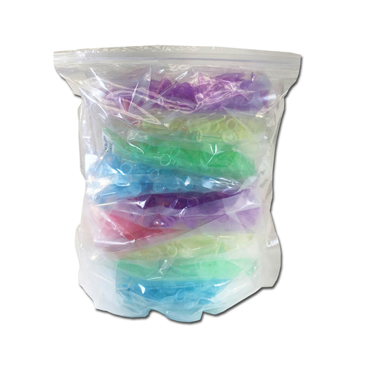 Microtube w/ cap, 1.5mL, assorted colors, sterile, w/ self-standing bag, 10 single color bags of 50, 500/pk