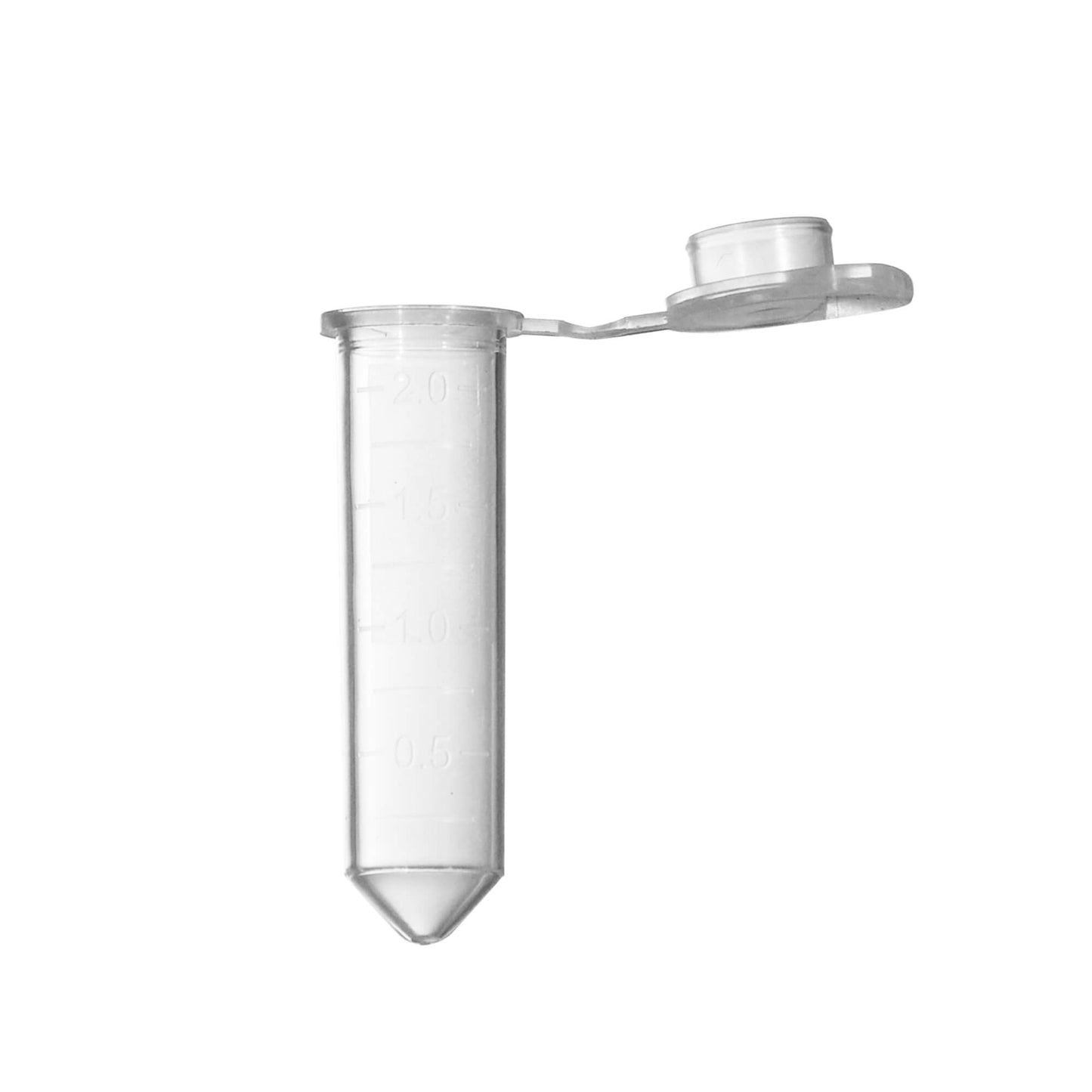 Microtube w/ cap, 2.0mL, clear, sterile, w/ self-standing bag & Stop-Pops™, 500/pk