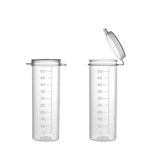 Flip Top Vial / Digestion Tube, 50mL, 32×90mm, Self-Standing, Sterile, 20 Bags of 25