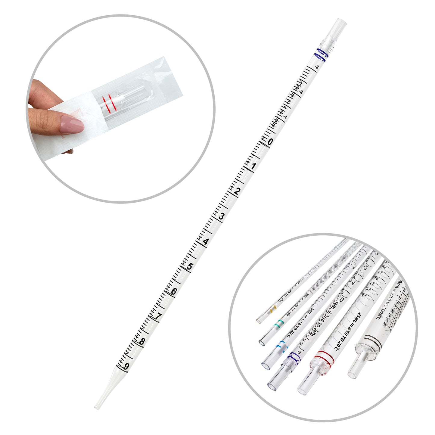 Serological Pipettes, 10mL, sterile, purple coded, graduated, individually wrapped, 200/cs