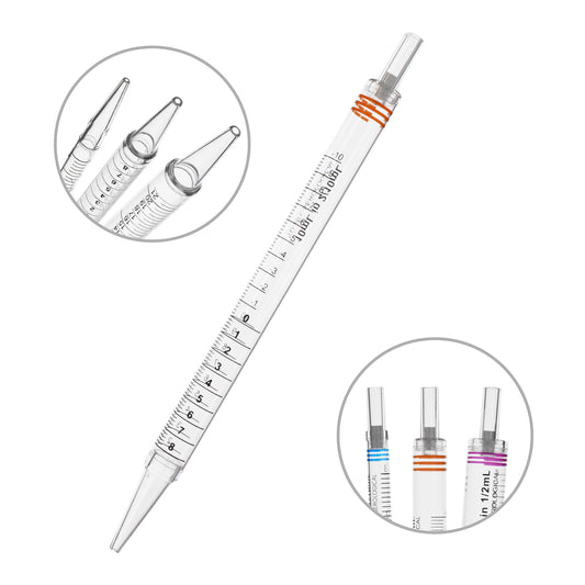 Serological Pipettes, 10mL, short, 230mm (9 in.) length, sterile, orange coded, positive and negative graduations, individually wrapped, 200/cs