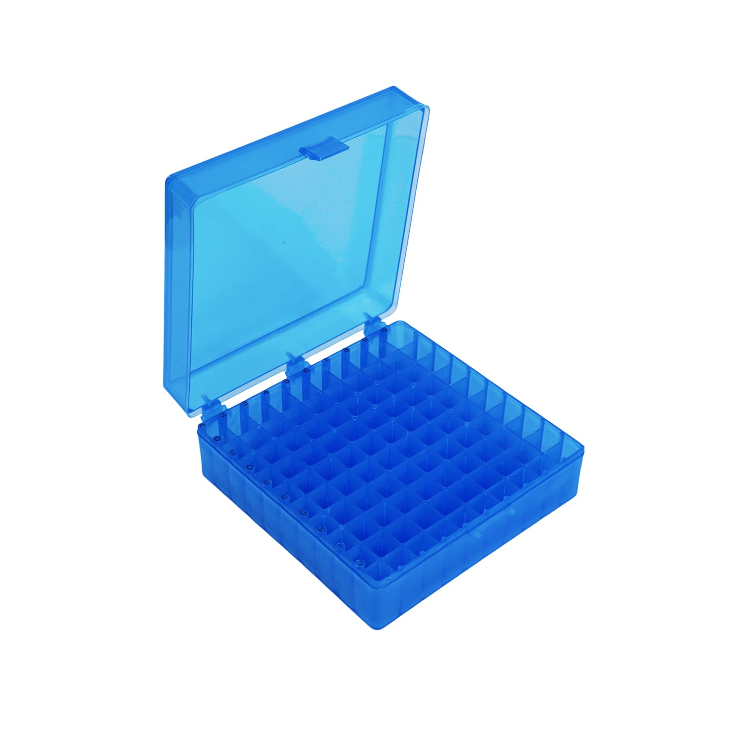 Storage Box, hinged lid, 100 x 1.5mL, Blue, 5/pk