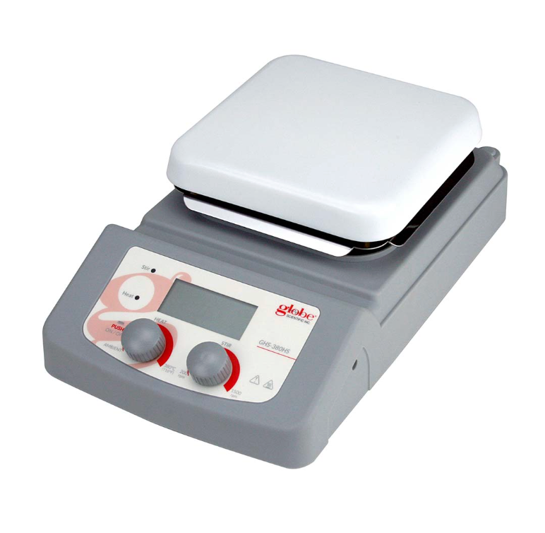 Hotplate Stirrer, Digital, 380C Maximum Temperature, 5.5 x 5.5 inch ceramic coated top plate, 100-120v, 50-60Hz