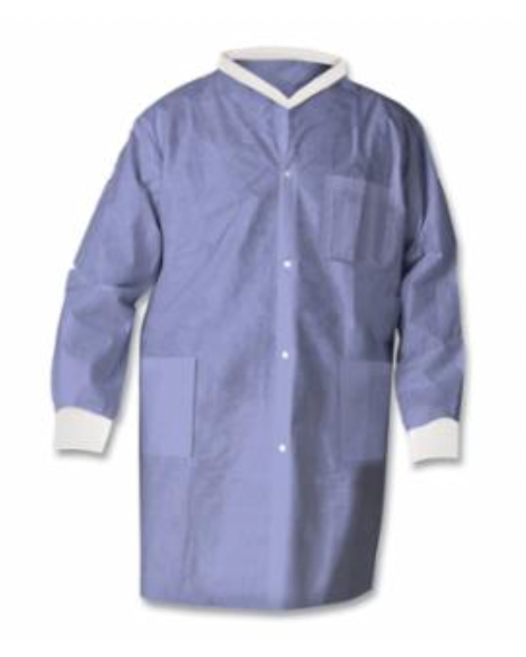 Non-Sterile Cleanroom Lab Coat – Kimtech™ A8 (3-Layer SMS, Blue)