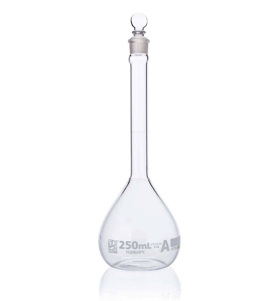 Volumetric Flasks, Globe Glass, Class A (2 mL–1000 mL)