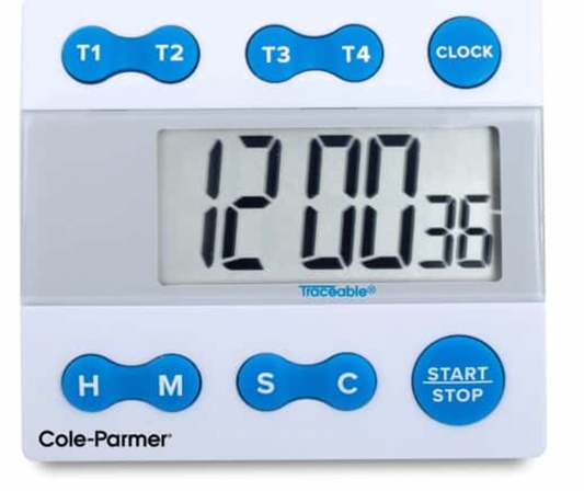 Traceable® Large-Digit Four‑Channel Alarm Timer