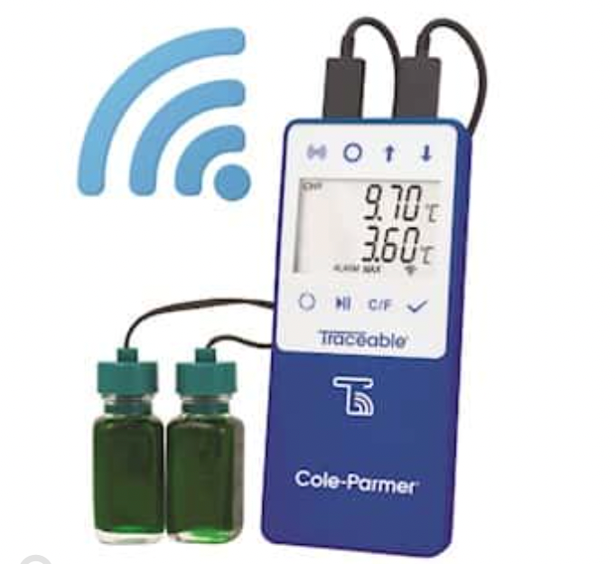 TraceableLIVE® Wi‑Fi Dual‑Channel Data Logging Refrigerator/Freezer Thermometer