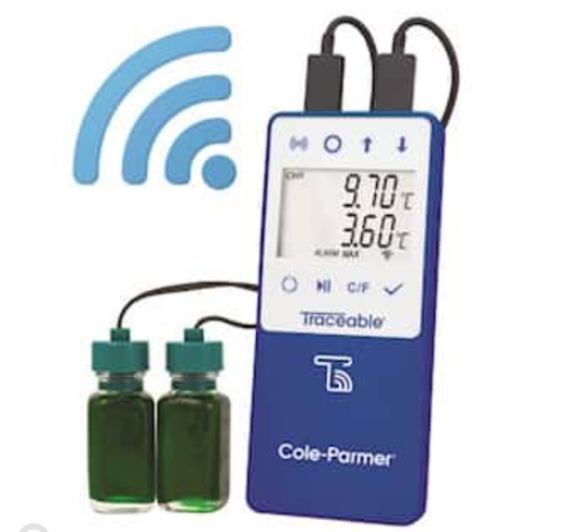 TraceableLIVE® Wi‑Fi Dual‑Channel Data Logging Refrigerator/Freezer Thermometer