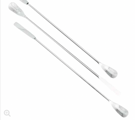 Cole-Parmer Nickel/SS Lab Spatulas with 1.13" Spoon x 1.63" Flat Blunt Ends; 3/PK