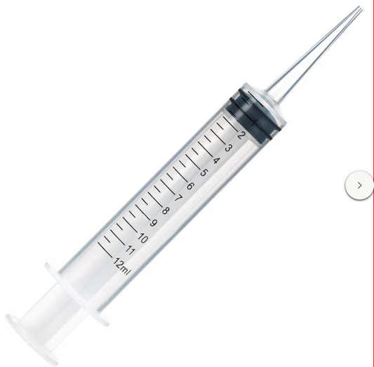 12 mL Transfer Syringes – Straight or Curved Tip, Bag/50