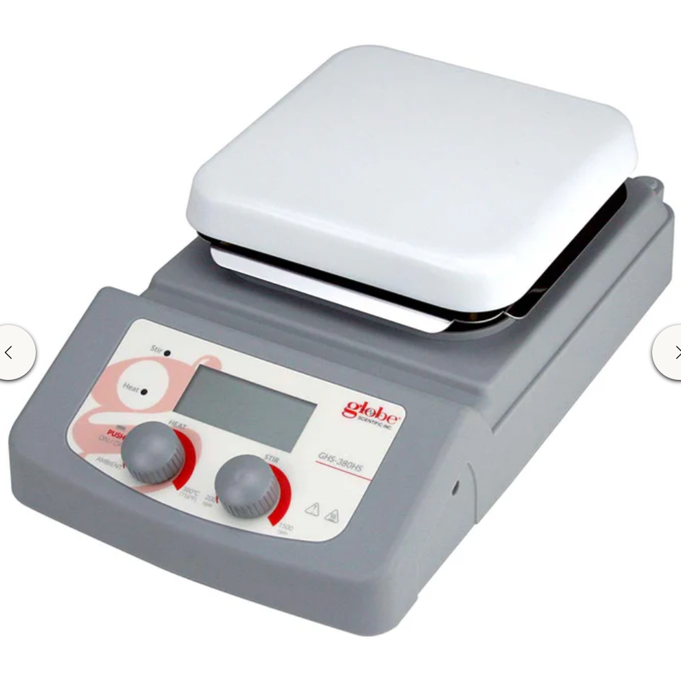 Hotplate Stirrer, Digital, 380C Maximum Temperature, 5.5 x 5.5 inch ceramic coated top plate, 100-120v, 50-60Hz