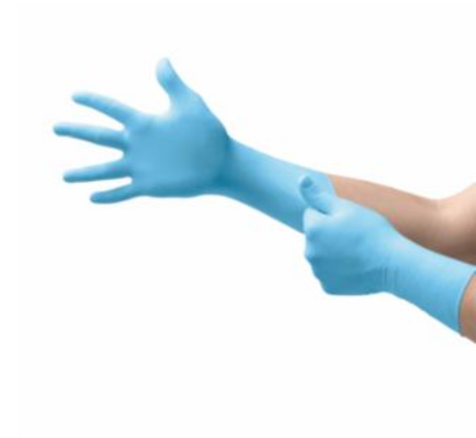 Integra® EC N87 Nitrile Powder-Free Disposable Gloves, Textured, Extended Cuff, 7.9 mil Palm/9.1 mil Finger, Blue, 1 Case