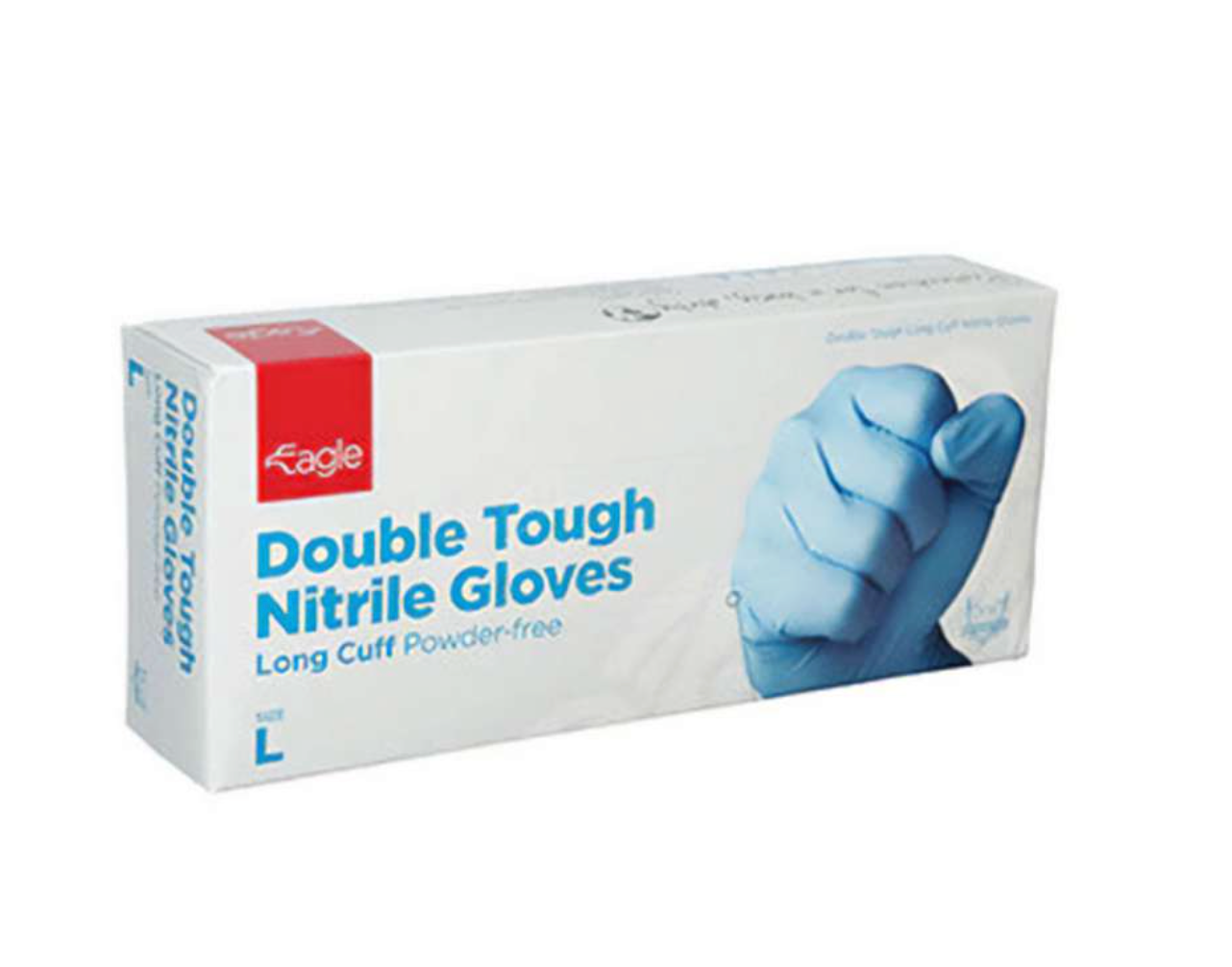 Eagle Protect Double Tough.  NON-STERILE.  8 mil Nitrile Gloves. 12" Cuff, 500 gloves