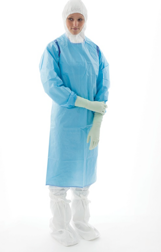 Ansell BioClean-C Apron w/ Sleeves – Chemo Tested, Low Lint – USP <800> – 40/CS