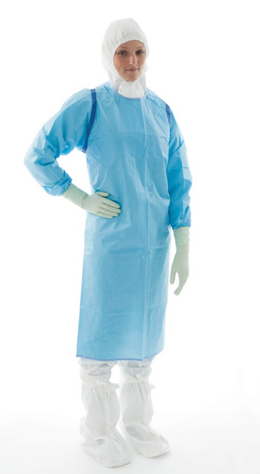 Sterile Ansell BioClean-C Apron w/ Sleeves – Chemo Tested, Low Lint – USP <797>/<800> – 40/CS