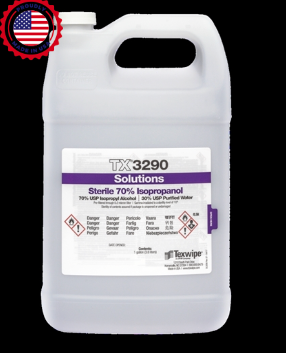 Texwipe Sterile 70% Isopropyl Alcohol (IPA), RTU Spray – Gamma-Irradiated | USP <797>/<800> | 16 oz, 32 oz, 1 Gallon