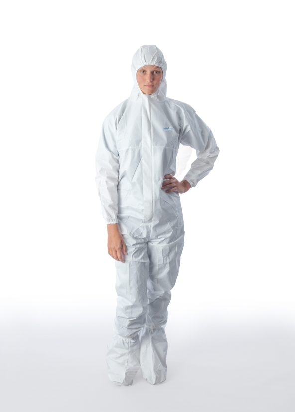 Sterile BioClean-D™ Coverall w/ Hood & Integrated Boots, CleanTough™, Splash Protection, USP 797/800, Case of 20