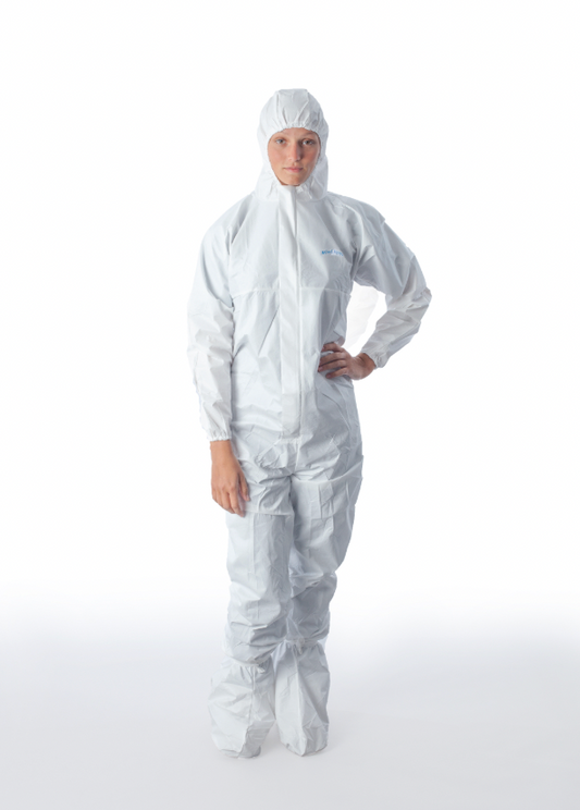 Sterile BioClean-D™ Coverall w/ Hood & Integrated Boots, CleanTough™, Splash Protection, USP 797/800, Case of 20