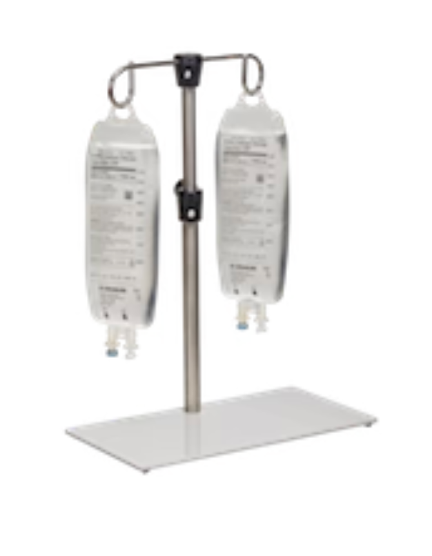 HK Tabletop Adjustable IV Stand.  15" to 27"