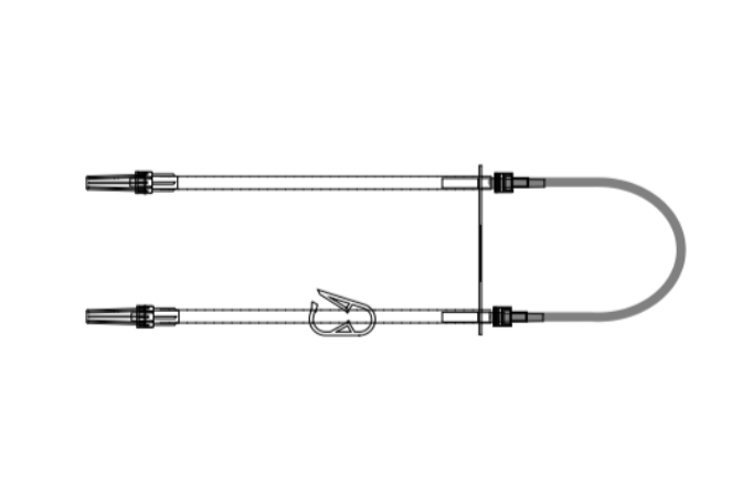 PharmAssist™ Pump Set, Single Lead, 130" Tubing w/Double Luer.  30/cs