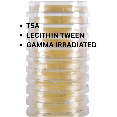 Hardy Diagnostics P365 Contact Plate – TSA with Lecithin & Tween, USP 800, GAMMA-IRRADIATED