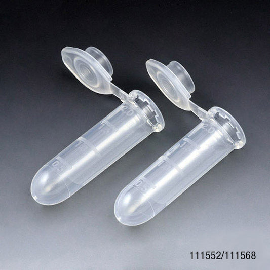 Microcentrifuge Tube, 2.0mL, PP, Attached Snap Cap, Graduated, Natural