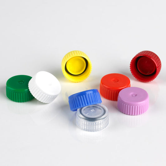 Screw Cap for Microtube, with O-Ring, Yellow