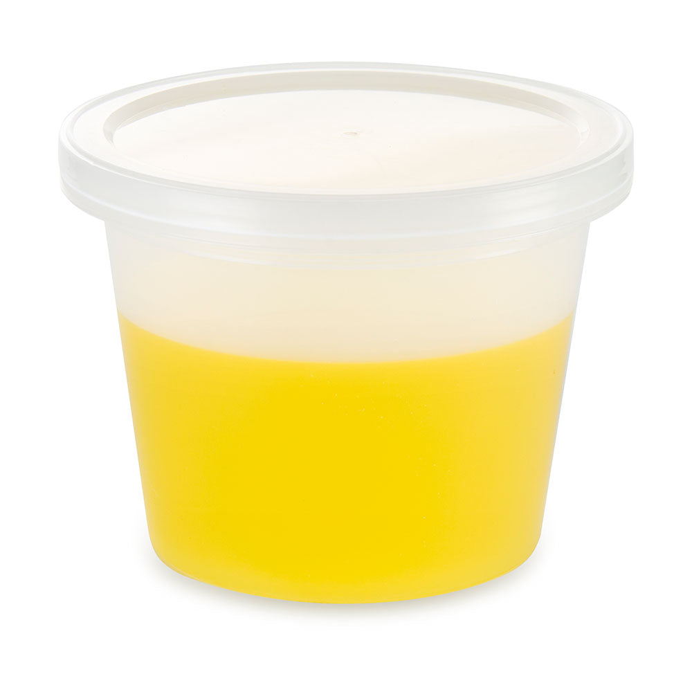 Container, Multi-Purpose, PE, Economy Style, 64oz (1920mL), Separate Snap Lid, Natural