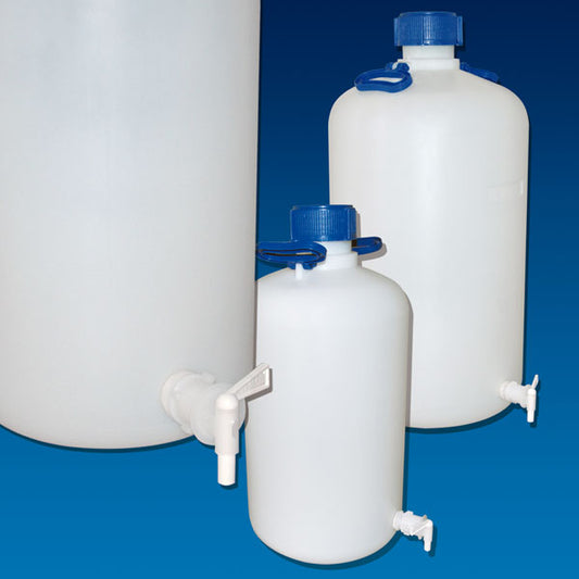 Carboy with Spigot, HDPE, Heavy-Duty, 50 Liter