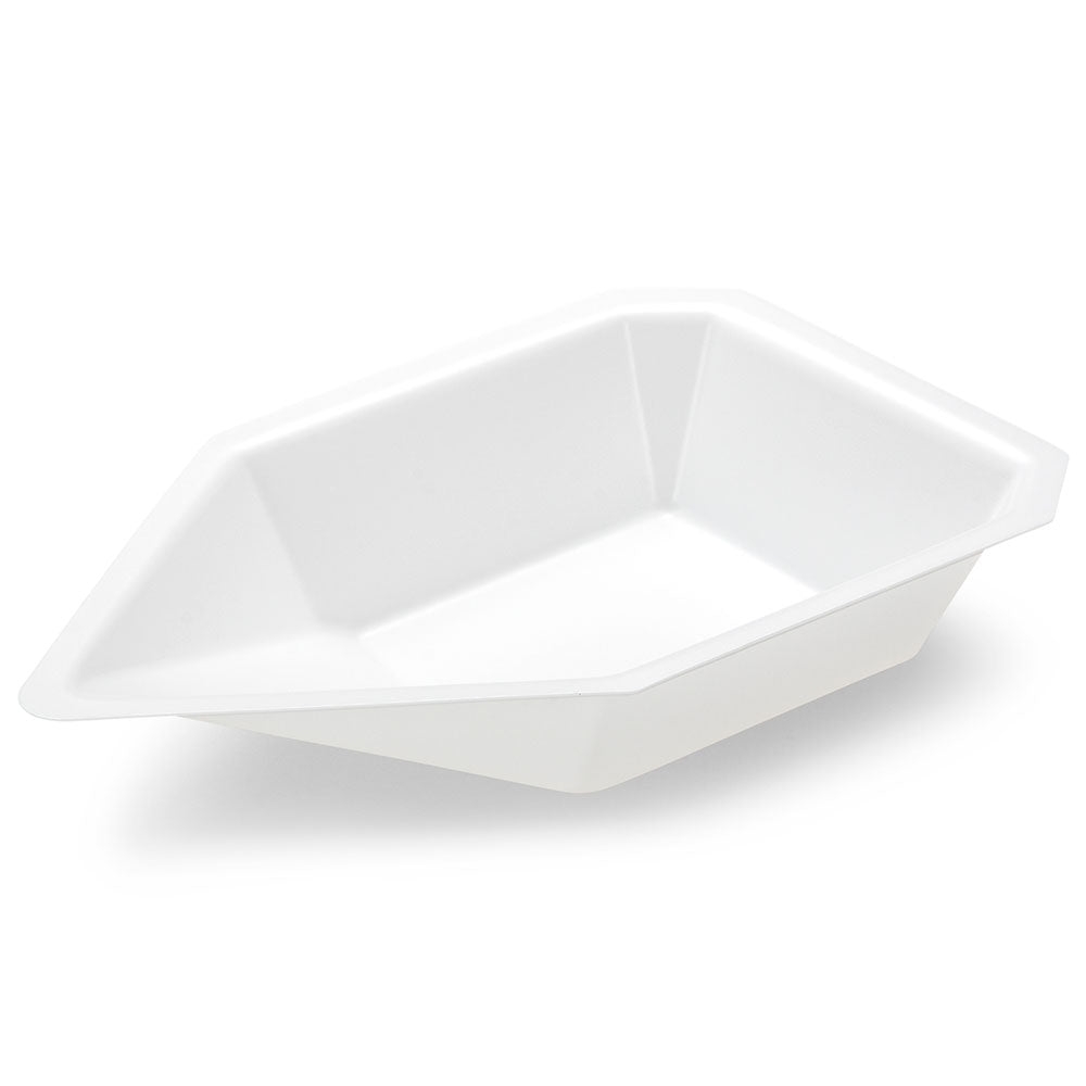 Weighing Boat Vessel, Plastic, with Pour Spout, Antistatic, PS, White/Natural, 240mL